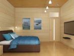 минимализм спальни в деревянном доме